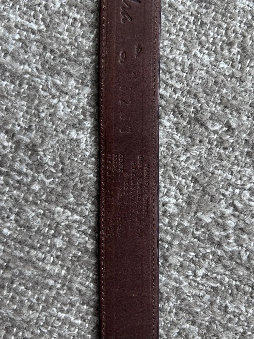 Franco Cuadra Dress Belt Genuine Ostrich Leg Leather Brown/ Silver Buckle Sz 46